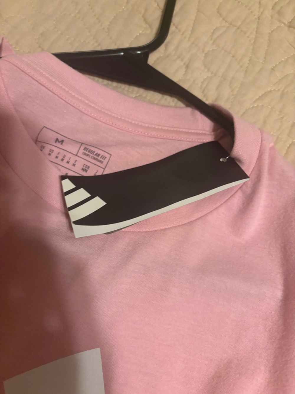 adidas Pink Short Sleeve Logo Tee - Picture 6 of 8